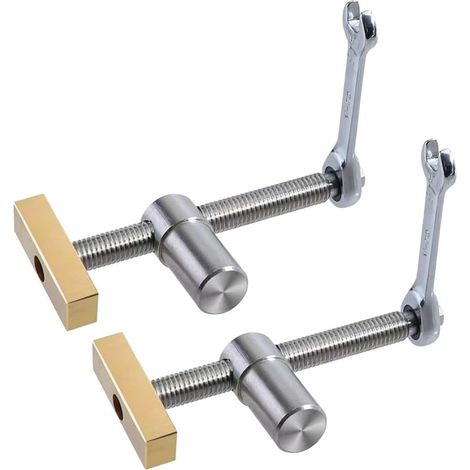 Lot de 2 Pinces de serrage rapide 20mm pour établi menuisier, clips réglables fixation bois (1/5)