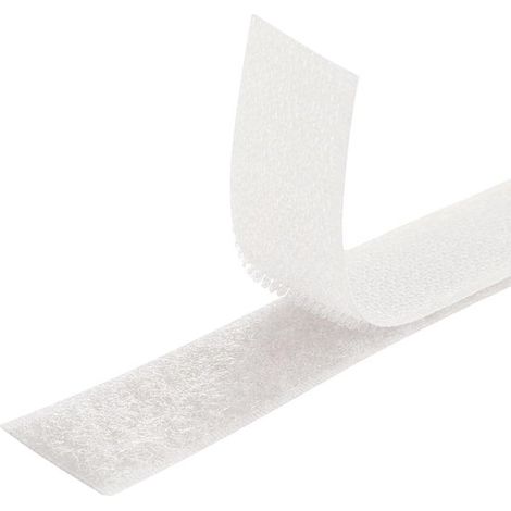 Velcro bianco autoadesivo resistente - Nastri a strappo per cucito e lavori creativi - 1 metro x 20 mm (1/5)