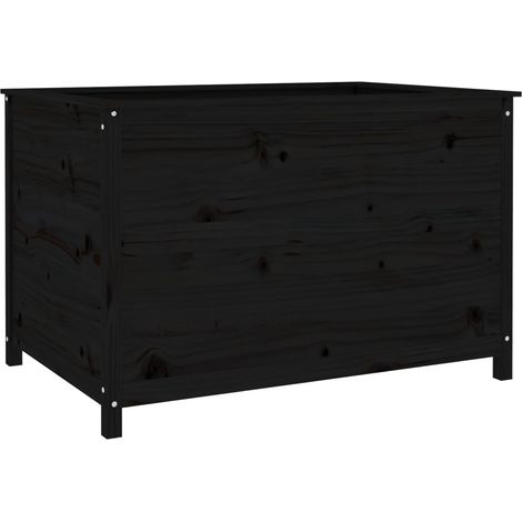 Maison Exclusive - Fioriera Rialzata Giardino Nera 119,5x82,5x78 cm Massello Pino