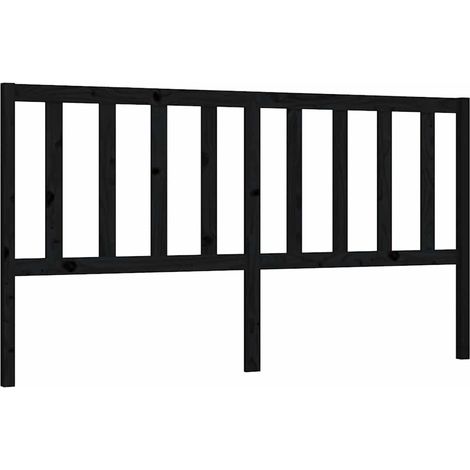 Maison Exclusive - Cabecero de cama madera maciza de pino negro 1 (1/5)