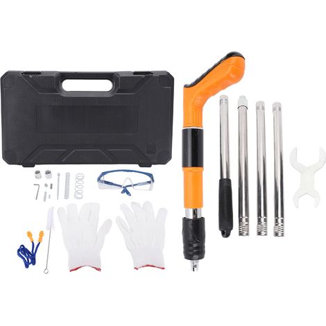 Kit Pistolet à Clous Mini en Acier Alliage avec 4 Tiges de Prolongation Réglable 5 Niveaux pour Clous Ø7.3mm 4.2mm Filetés M8 (1/5)