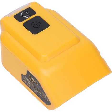 Gelbes Akku-Konverter-Adapter-Netzteil mit LED und Dual-USB für DCB127 DC12V (1/5)