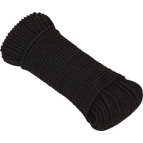 Maison Exclusive - Arbeitsseil Schwarz 4 mm 50 m Polyester