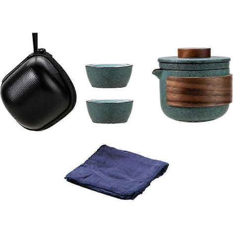 Le service à thé Kung Fu comprend une boîte à thé, une théière en porcelaine, des tasses à thé et un filtre à thé automatique. (1/5)