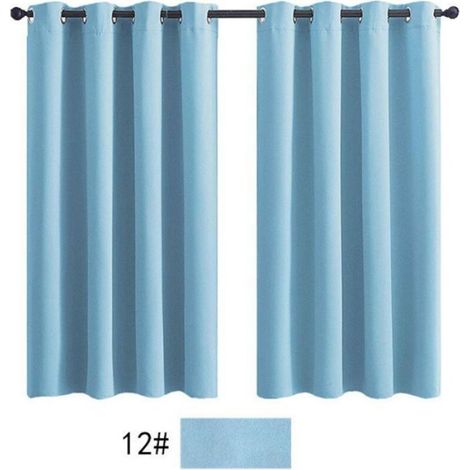 Rideau Occultant - Thermique - 107 x 213 cm - À Oeillets - Pour Porte-Fenêtre - 2 Pièces