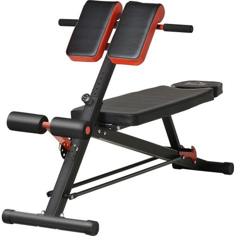 Banc de musculation multifonction réglable, banc d'inclinaison, appareil d'entraînement abdominal, noir, 64 x 146 x 73,5-85 cm, pour un entraînement efficace (1/4)