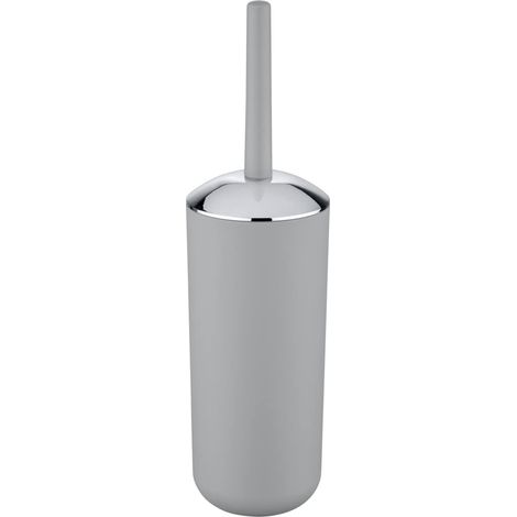 Brosse WC Gris - Porte-Brosse WC incassable, Plastique (TPE), 10 x 37 x 10 cm, Gris (1/5)