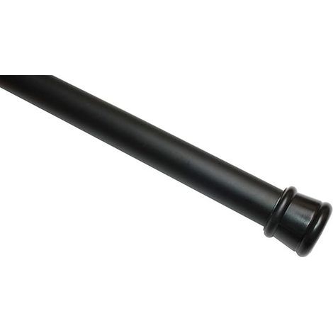 CSPARCV 2-teiliges Gardinenstangenset ohne Bohren, 13 mm Durchmesser, Mattschwarz, 60–110 cm, Stahl, 60–110 cm (1/5)