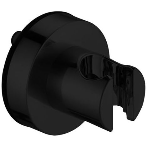 Support de pommeau de douche universel à ventouse puissante pour salle de bain, Noir, ABS, Montage mural (1/4)