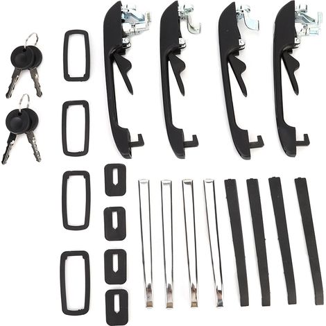 Poignées de porte extérieures avant/arrière gauche/droite 4 pièces avec clés pour Golf MK1/MK2 (1/5)