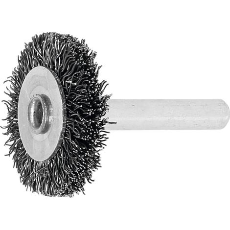Lessmann Schaft-Rundbürste Stahldraht 0,30 mm, Bürsten-⌀xBesatzbreite: 30X6 mm