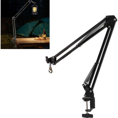 Support de lanterne de camping pliable à angle réglable, poteau de suspension portable en alliage d'aluminium pour lampe de pique-nique en extérieur et en intérieur,DUBUNS