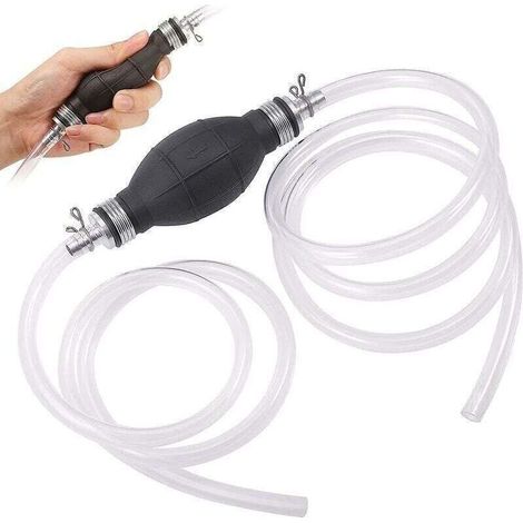 Pompe Essence Manuelle de Siphon, Pompe Manuelle de Transfert de Diesel pour l\'eau de Gasoil Parfaite pour SUV, MPV, Tondeuse Gazon, Aquariums (1/4)