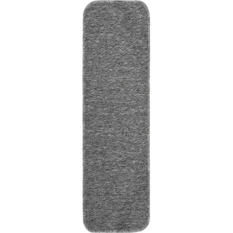 Tapis d'escalier antidérapants 15pcs 75x20cm Gris Rectangulaire (1/5)