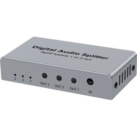 Répartiteur Optique Numérique, Répartiteur Audio Optique Numérique SPDIF TOSLINK 1 Entrée 3 Sorties, Prise en Charge Du Format (1/4)