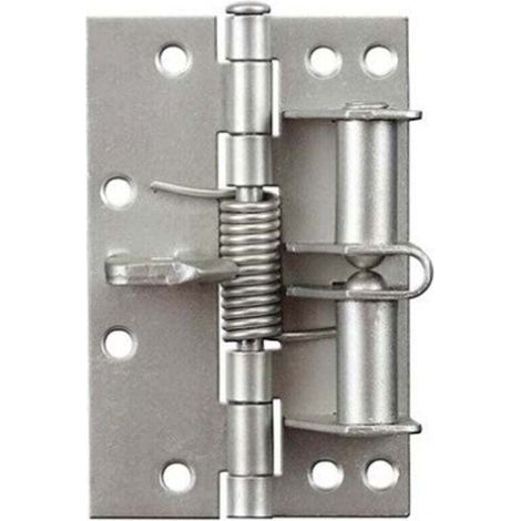 Ferme-porte automatique simple en argent, positionnement manuel, accessoires de quincaillerie, tampon de porte coupe-feu, charnière à ressort (1/5)
