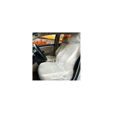 Lot de 50 housses de siège voiture jetables – Protection étanche en plastique transparent 140x80cm – Pour mécaniciens et garages (1/5)