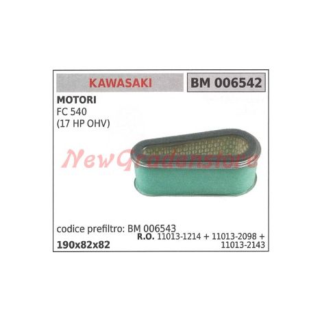 Filtro aria KAWASAKI motore FC 540 (17 HP OVH) 006542