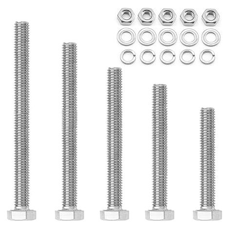 104 Pcs Kit Boulons et Écrous, M6 Vis Inox, Boulon M6 (40/50/60/70/80mm) (1/5)
