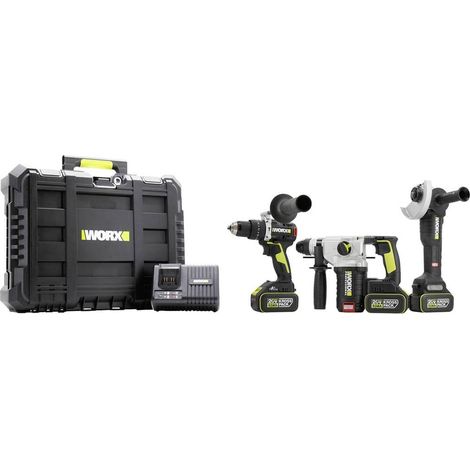 Worx Professional WU928 Martello perforatore a batteria, Smerigliatrice angolare a batteria, Trapano a percussione a ba (1/5)