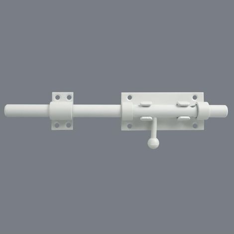 Pestillo interior de 10 pulgadas, cerradura exterior, cerradura deslizante de acero inoxidable, apta para puertas de baño interiores, color blanco.
