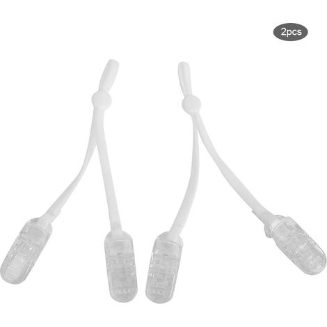2 paires de cache-bouche pour adultes et enfants, avec pince à cordon, réglables, élastiques blancs, à faire soi-même (1/5)