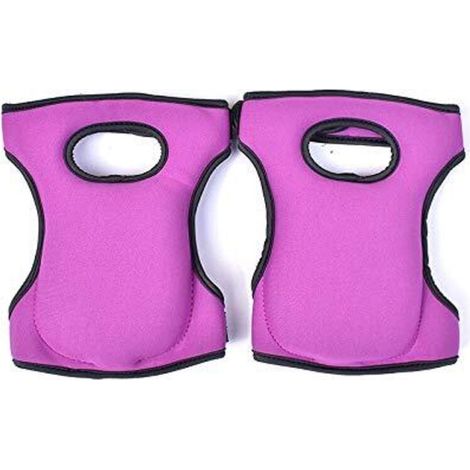 Paire de genouillères de jardinage en mousse souple avec double sangles pour le nettoyage du jardin, le nettoyage des sols-violet-Fei Yu (1/5)