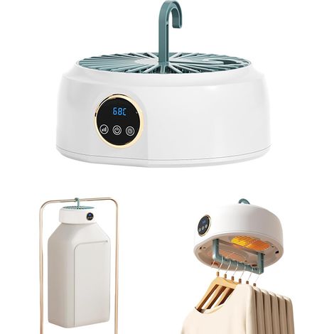 Mini Sèche-Linge, électrique à Pompe à Chaleur Portable Séchoir à Air Chaud Avec Minuterie De 1 à 8 H Et Stérilisation Uv Pliable Armoire à Air Chaud Pour Voyages D'Affaires Appartements