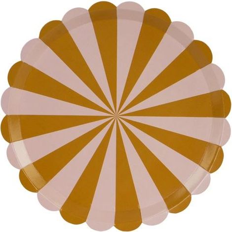 Piatti a righe da 21 cm, 6 pezzi