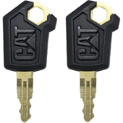 Set of 2 replacement start keys - Construction equipment - 5P8500 - For Caterpillar (CAT), excavators, trucks, loaders, bulldozers, skid steer loaders (2) (1/5)