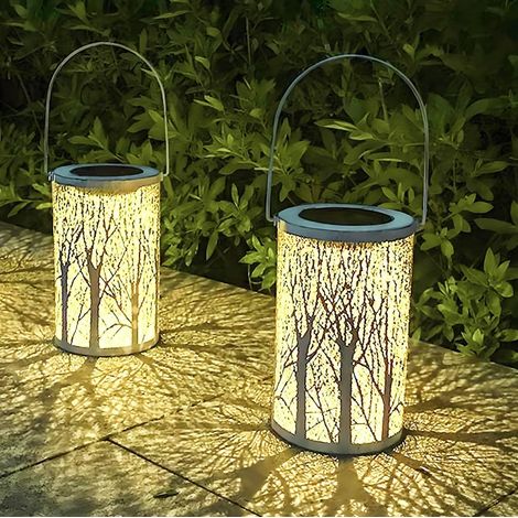 Lanterne solaire extérieure LED motif arbre