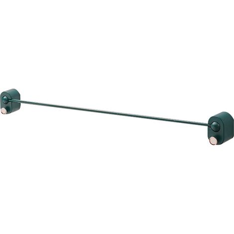 Porte-serviette simple salle de bain, fixation murale sans perçage, barre à serviettes noir vert long, accessoire salle d'eau (1/5)