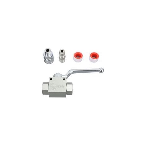 Kit de válvula de bola para hidrolavadora, racores de conexión rápida de acero inoxidable, accesorios para manguera de 4500 PSI, 3/8 de pulgada - Crezuo (1/4)