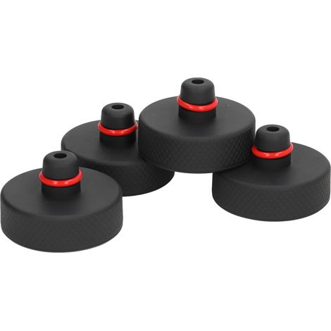 Lot de 4 coussinets de levage en caoutchouc pour cric, adaptateurs et supports de levage, résistants à l'usure et offrant une protection sûre pour camping-car. (1/5)