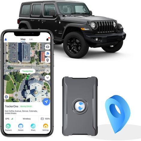 Ortviai – Magnetischer GPS-Tracker wiederaufladbar 6000 mAh – 15 Tage Laufzeit, Echtzeit-Ortung und mobile App – Auto, Motorrad, Lkw und Gepäck (1/5)
