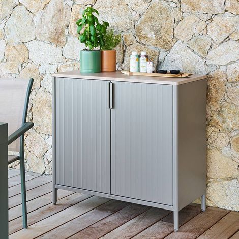 Buffet de jardin Ironia en acier galvanisé café - Hespéride
