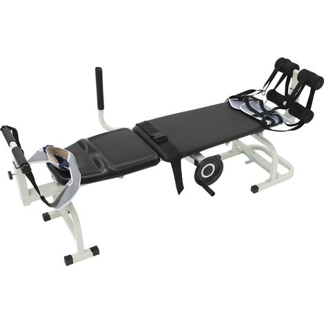 Banc d'étirement dorsal, appareil multifonctionnel d'étirement cervical, lit de traction cervico-lombaire - Capacité de poids maximale de 150 kg - Longueur réglable de 150 à 190 cm (1/5)