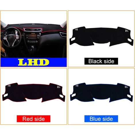 (Côté noir J11 LHD) Convient aux Nissan Qashqai J11 X-Trail X-Trail T32 2014-2019. Housse de tableau de bord, tapis de protection solaire, accessoires pour tableau de bord et panneau d'instruments. (1/5)