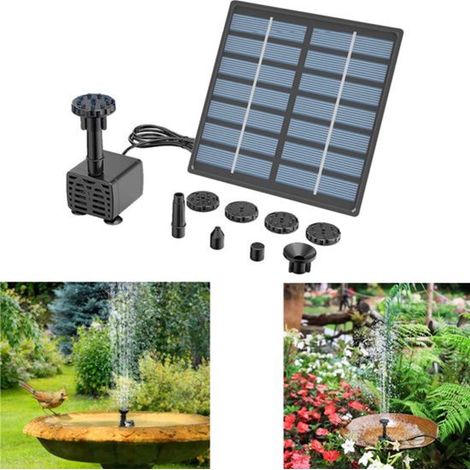 Solar Teichpumpe Tragbarer Springbrunnen Gartendekoration Einfache Installation 11 cm x 11 cm (1/5)