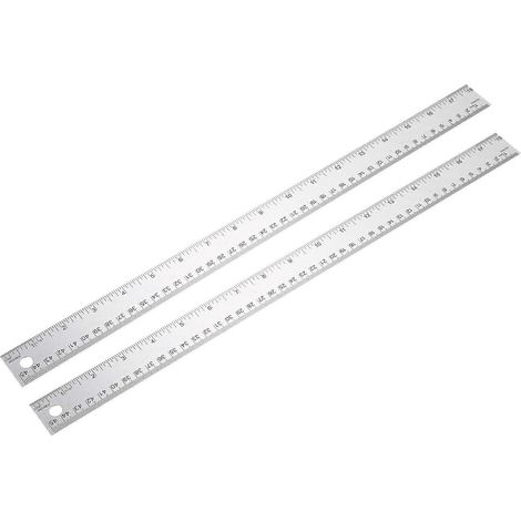Lot de 2 règles professionnelles avec support en liège, règles d'ingénierie, papeterie de bureau-45cm
