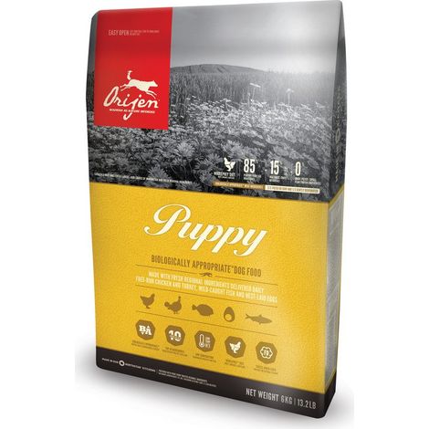 Chiots Orijen au poulet, poisson et dinde, 6 kg (1/3)