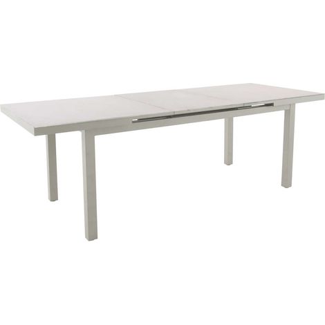 Table de jardin rectangulaire extensible en aluminium Koloa 8/10 places - Jardideco (1/3)
