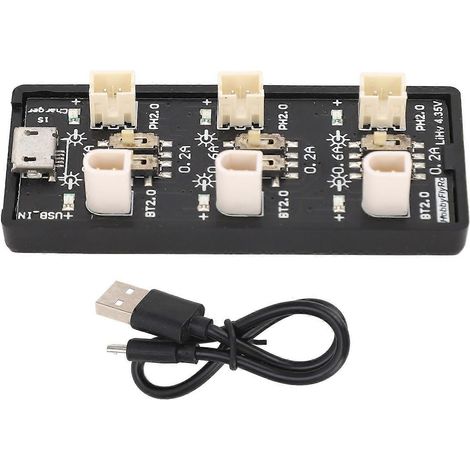 USB-Ladegerät für 3,8 V bis 4,35 V Lithium-Akkus, Standard-Stromschnittstelle, 6 Kanäle, USB-Ladefunktion