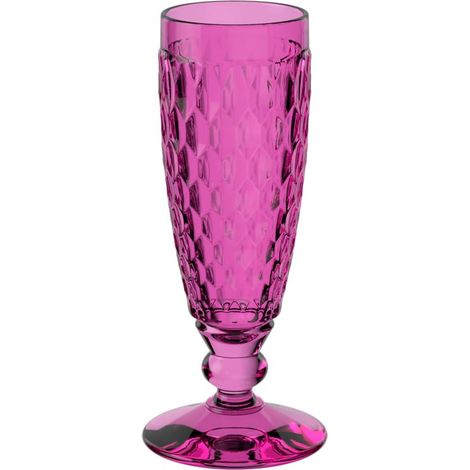 flûte à champagne, 120 ml, flûte en cristallin pour le champagne et le mousseux, résistant au lave-vaisselle, rose (1/5)