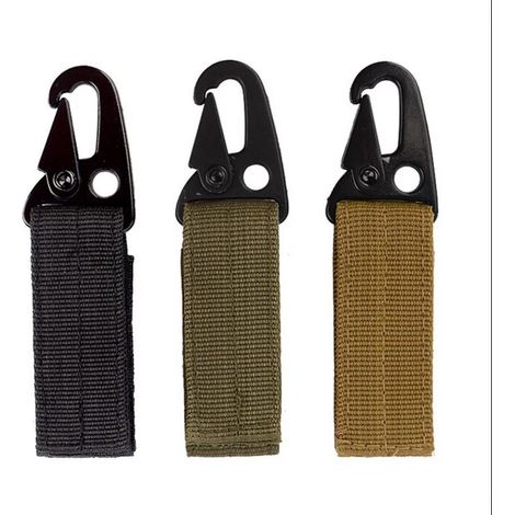 6 attaches multifonction nylon mousqueton alpinisme, crochet coude, boucle de suspension, équipement extérieur randonnée camping, couleurs variées, qualité supérieure et esthétique créative (1/5)