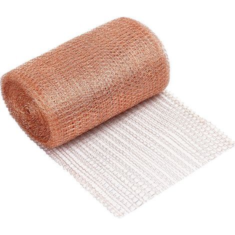 9M Kupfer-Schädlingsbekämpfungsnetz, flexibles gestricktes Kupfernetz, Kupferfilternetz, Kupferzaunschutz für Hausgarten, Anti-Nagetier-Insekten, Schnecken, Doppelschicht