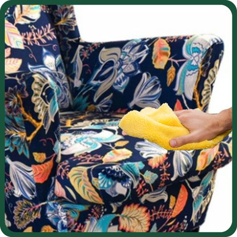 Housse élastique pour fauteuil à oreilles, colorée, à motifs de fleurs et de feuilles [22EW14] (1/5)