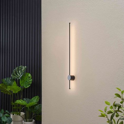 Applique LED noire minimaliste 97 cm design fin IP54 - Nikolai (1/5)