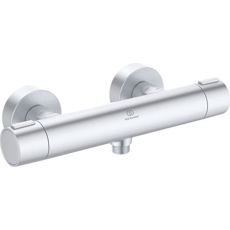 Ideal Standard Ceratherm ALU+ Thermostatic Bar Shower Valve Bottom Outlet - Silver