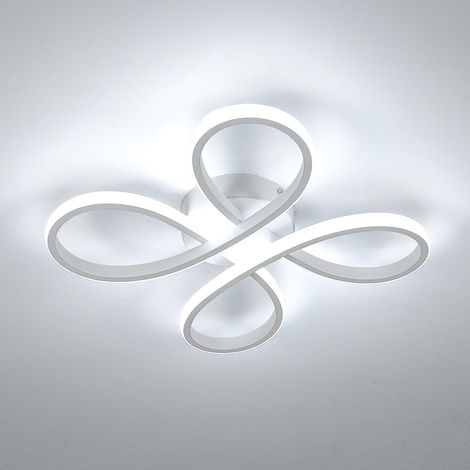 COMELY Plafoniera LED moderna, 30W 3400LM 30cm, Plafoniera LED per camera da letto, soggiorno, sala da pranzo, cucina, luce bianca fredda 6500K, Bianco (1/5)
